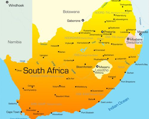 map south africa